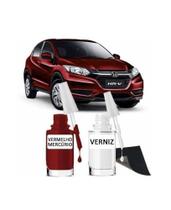 Tinta Tira Risco Automotivo Vermelho Mercúrio Honda + Verniz 15ml