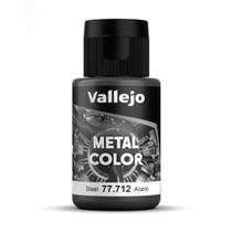 Tinta Vallejo Metal Color Steel 32ml à base de água Tinta Vallejo Metal Color Steel 32ml à base de água