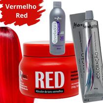 Tinta Vermelho Red 60g + Matizador 250g + Ox 90ml - Mairibel - Mairibel Hidratylife