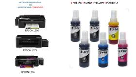 Tinta Xfull Corante 6 Unidades L110 L200 L220 L355 L365 L375 Tinta Preto Ciano Magenta Yellow