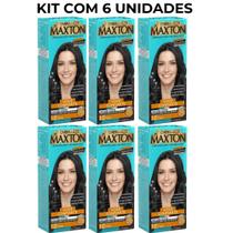 Tintas De Cabelo Maxton Preto 1.0 - Kit Com 6 Unidades -