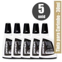 Tintas para carimbo com 05 unid premium 30ml Tintas para carimbo com 05 unid premium 30ml