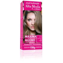 Tintura Alta Moda 7.1 Louro Cinza Alta Moda Tintura em Creme 150g