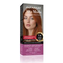 Tintura Alta Moda Alfaparf Louro Médio Acobreado 7.4