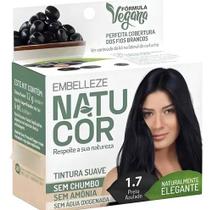 Tintura Capilar Natucor Vegana Sem Amônia 1.7 Preto Azulado