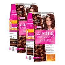 Tintura Casting Creme Gloss L'oréal Paris 535 Chocolate Kit com duas unidades
