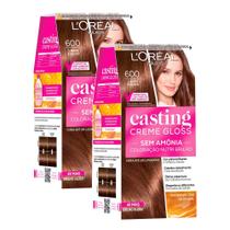 Tintura Casting Creme Gloss L'oréal Paris 600 Louro Escuro Kit com duas unidades