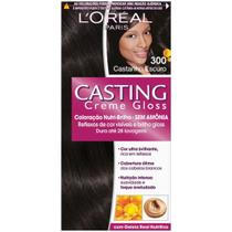 Tintura Casting LOreal 300 Castanho Escuro Creme Gloss Nutrição