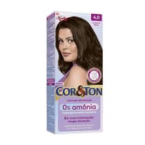 Tintura Cor&Ton Niely 0% Amônia 4.0 Castanho Médio