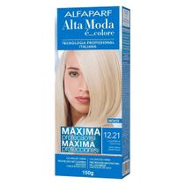 Tintura Creme Alta Moda Alfaparf Louro Platina Irisé Cinza 12.21