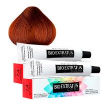 Tintura Creme Bio Extratus Color Louro Médio Acobreado 7.4 60ml Kit com duas unidades Tintura Creme Bio Extratus Color Louro Médio Acobreado 7.4 60ml Kit com duas unidades