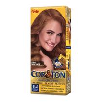 Tintura Creme Cor & Ton Louro Claro Dourado 8.3