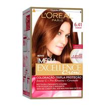 Tintura Creme Imédia Excellence L'oréal Marrom 6.41 Kit