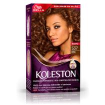 Tintura Creme Koleston Wella Marrom Sedução 537 Kit Tintura Creme Koleston Wella Marrom Sedução 537 Kit