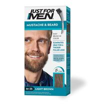 Tintura de barba apenas para homens Bigode e barba castanho claro M-25