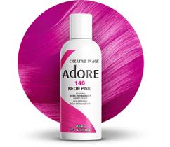Tintura de Cabelo Adore 140 Neon Pink Vegana 118 ml