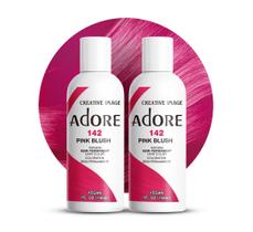 Tintura de cabelo Adore Semi Permanent Pink Blush 118 ml (pacote com 2)