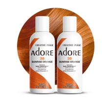 Tintura de cabelo Adore Semi Permanent Sunsine Orange 118 ml (pacote com 2)