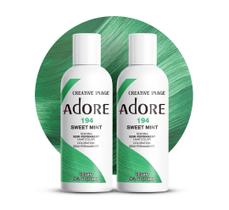 Tintura de cabelo Adore Semi Permanent Sweet Mint 118 ml (pacote com 2)