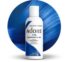 Tintura de cabelo Adore Semi Permanente 174 Azul Safira 120mL