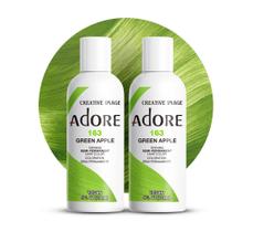 Tintura de cabelo Adore Semi Permanente Green Apple 120 ml (pacote com 2)