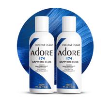 Tintura de cabelo Adore, semi permanente, vegana, livre de crueldade, 120 ml x2