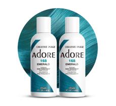 Tintura de cabelo Adore, semi permanente, vegana, livre de crueldade, azul, 120 ml