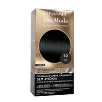 Tintura de Cabelo Alta Moda Sem Amônia Coloração Permanente Preto Negro 1.0