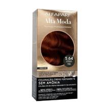 Tintura de Cabelo Alta Moda Sem Amônia Coloração Permanente Vermelho Acobreado 5.64 Tintura de Cabelo Alta Moda Sem Amônia Coloração Permanente Vermelho Acobreado 5.64