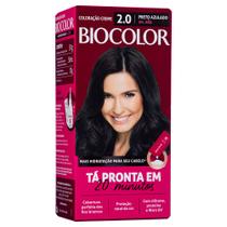 Tintura de Cabelo Biocolor Preto Azulado Em Alta 2.0