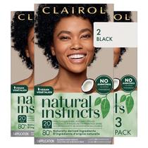 Tintura de cabelo Clairol Natural Instincts Demi-Permanent 2 Black x3