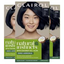 Tintura de cabelo Clairol Natural Instincts Demi-Permanent 2BB Azul Preto