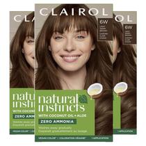 Tintura de cabelo Clairol Natural Instincts Semi-Permanent 6W Brown x3