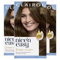 Tintura de Cabelo Clairol Nice'n Easy 6A Castanho Cinza Claro - Permanente (3 Unidades)