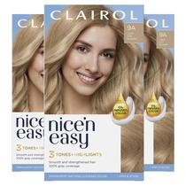 Tintura de cabelo Clairol Nice'n Easy 9A Light Ash Blonde 3 unidades