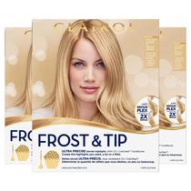 Tintura de cabelo Clairol Nice'n Easy Frost & Tip, pacote permanente com 3 Tintura de cabelo Clairol Nice'n Easy Frost & Tip, pacote permanente com 3