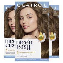 Tintura de Cabelo Clairol Nice'n Easy Permanente 6.5 Castanho Claro - Kit com 3 Unidades