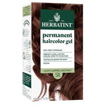 Tintura de cabelo Herbatint 5R Light Copper Chestnut com cobertura 100% cinza