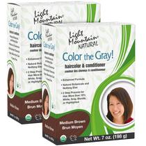 Tintura de cabelo LIGHT MOUNTAIN Henna Color the Grey Marrom Médio 200mL