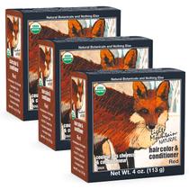 Tintura de cabelo Light Mountain Henna Red 120 ml (pacote com 3)