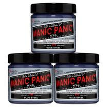 Tintura de cabelo Manic Panic Blue Steel Classic High Voltage 3PK Tintura de cabelo Manic Panic Blue Steel Classic High Voltage 3PK