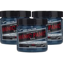 Tintura de cabelo MANIC PANIC Mermaid Classic High Voltage, pacote com 3 Tintura de cabelo MANIC PANIC Mermaid Classic High Voltage, pacote com 3
