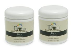 Tintura de cabelo Rainbow Research Henna Persian Black 120 ml, pacote com 2