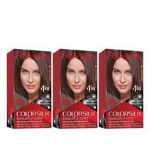 Tintura de Cabelo Revlon Colorsilk 27 - Castanho Escuro Intenso (3 Unidades de 130ml)