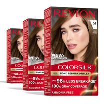 Tintura de cabelo Revlon ColorSilk 51 Castanho claro com cobertura 100% cinza