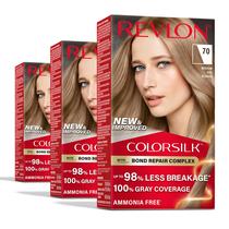 Tintura de cabelo Revlon ColorSilk 70 Loiro Cinza Médio 100% Cinza Tintura de cabelo Revlon ColorSilk 70 Loiro Cinza Médio 100% Cinza