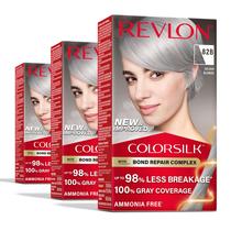 Tintura de cabelo Revlon ColorSilk 82B Silver Blonde 100% capa cinza