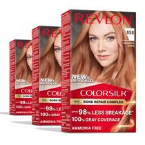 Tintura de cabelo Revlon ColorSilk 85B Strawberry Blonde (pacote com 3) Tintura de cabelo Revlon ColorSilk 85B Strawberry Blonde (pacote com 3)