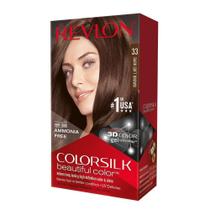Tintura de cabelo Revlon ColorSilk Beautiful Color 33 Marrom macio escuro