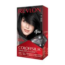 Tintura de cabelo Revlon ColorSilk Beautiful Color Soft Black, pacote com 3 Tintura de cabelo Revlon ColorSilk Beautiful Color Soft Black, pacote com 3